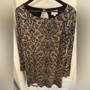 EUC Floral Velvet Tunic Dress